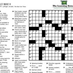 Crossword review war puzzle wwi subject