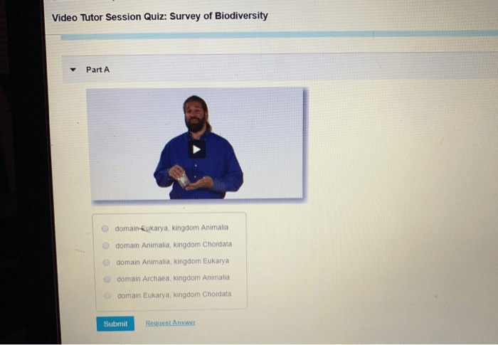 Video tutor session quiz dna structure