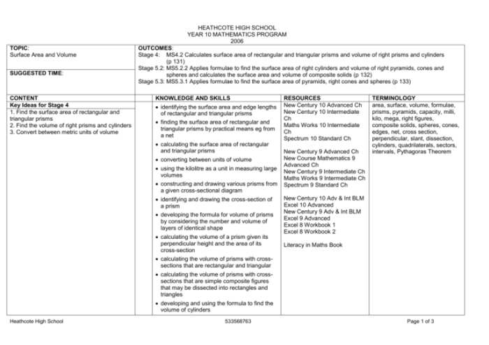 Unit 11 test volume and surface area answer key