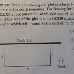 A farmer needs to fence a rectangular plot of land